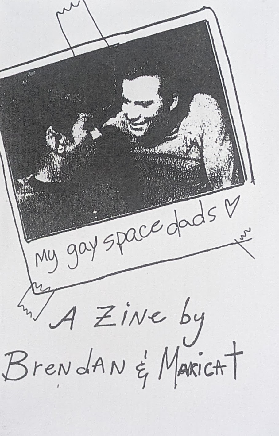 The cover of the zine “My Gay Space Dads.” A collage of Kirk and Spock.