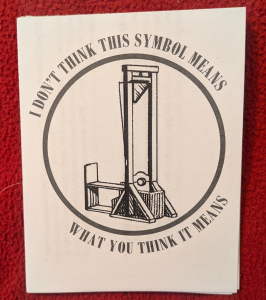 The cover of the zine “I don't think this symbol means what you think it means